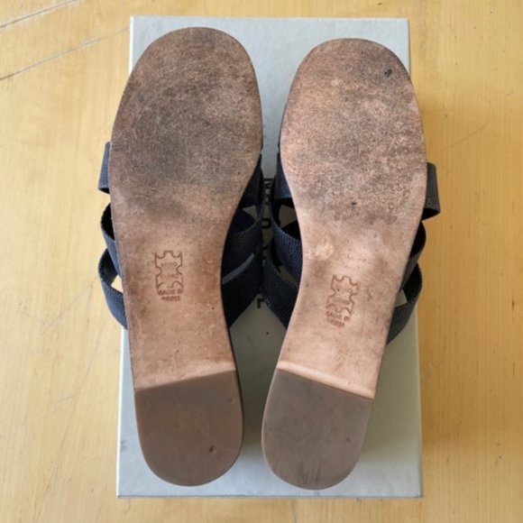 No.6 Orlando Wedge Sandals (navy, size 8) - Picture 7 of 8